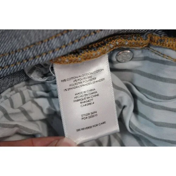 Cabi Jeans Size 4 Mia Button Fly Skinny Stretch Distressed Denim Boho #5694 - Picture 13 of 13